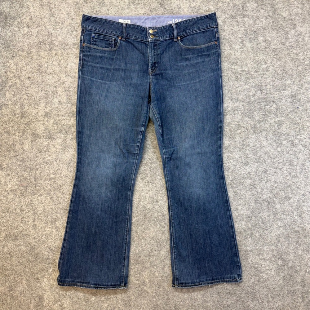 Gap 1969‎ Perfect Bootcut Jeans Women's Size 34 / 18S Blue *Hemmed*